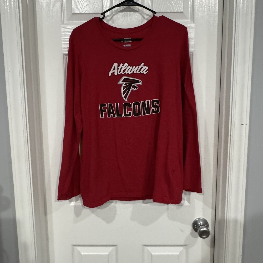 Atlanta Falcons NFL Team Apparel Women's V-Neck Long Sleeve Red T-Shirt 2x XXL